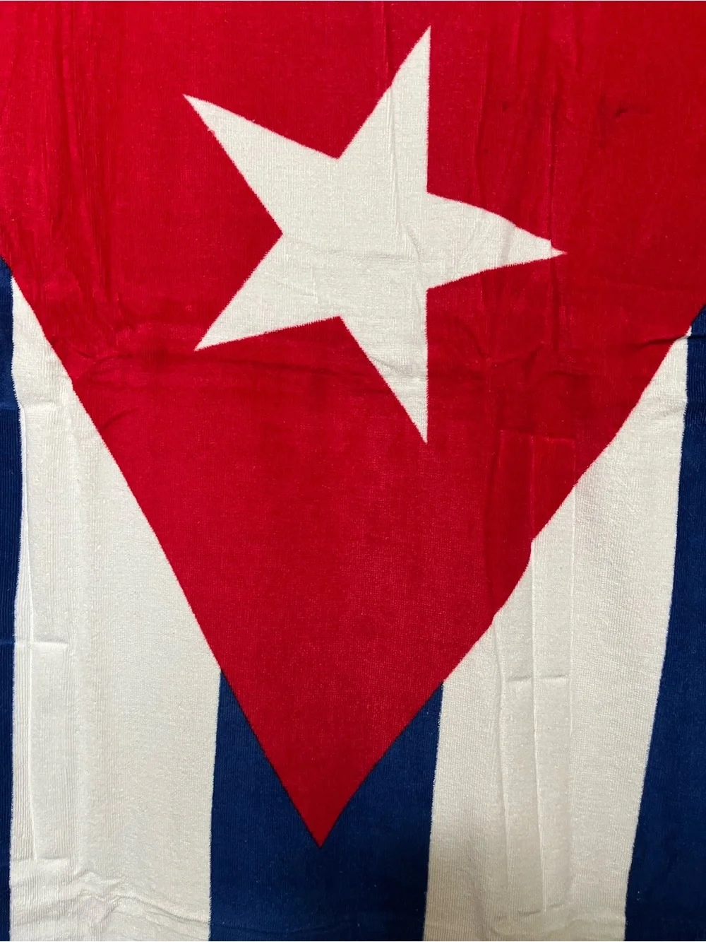 Cuban Flag Beach Towel - Red, White & Blue Star Design